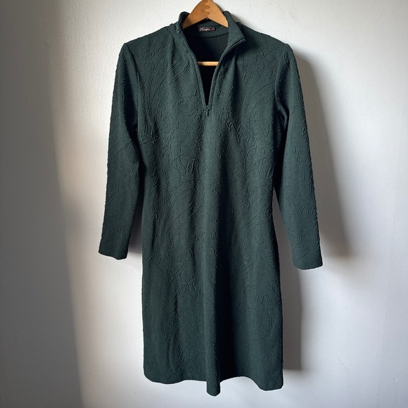 J McLaughlin Bedford green textured sporty quarter zip - Picture 1 of 5